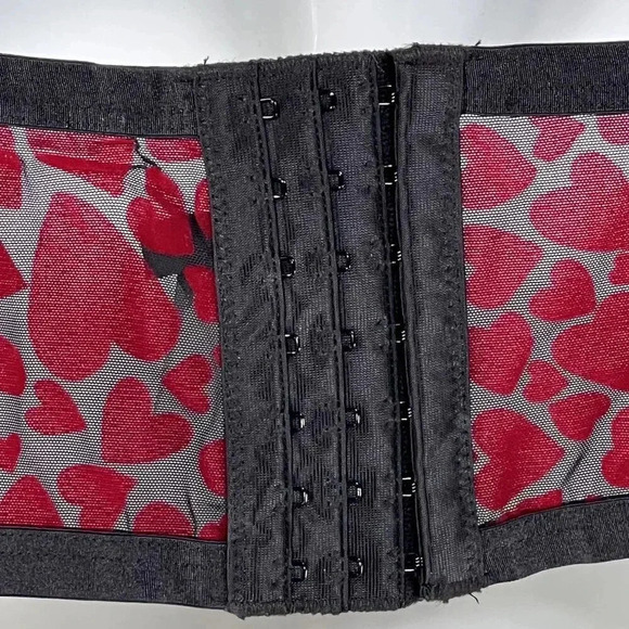 Torrid Curve NWT Womens 1 Bralette Longline Red Heart Velvet Burn Out Coquette - Picture 5 of 12